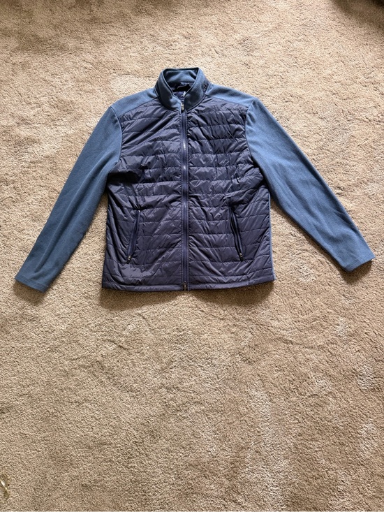 johnnie-O Other - Johnnie-O Quilted Hybrid Full Zip Jacket Men’s Large Blue Lightweight Golf Layer